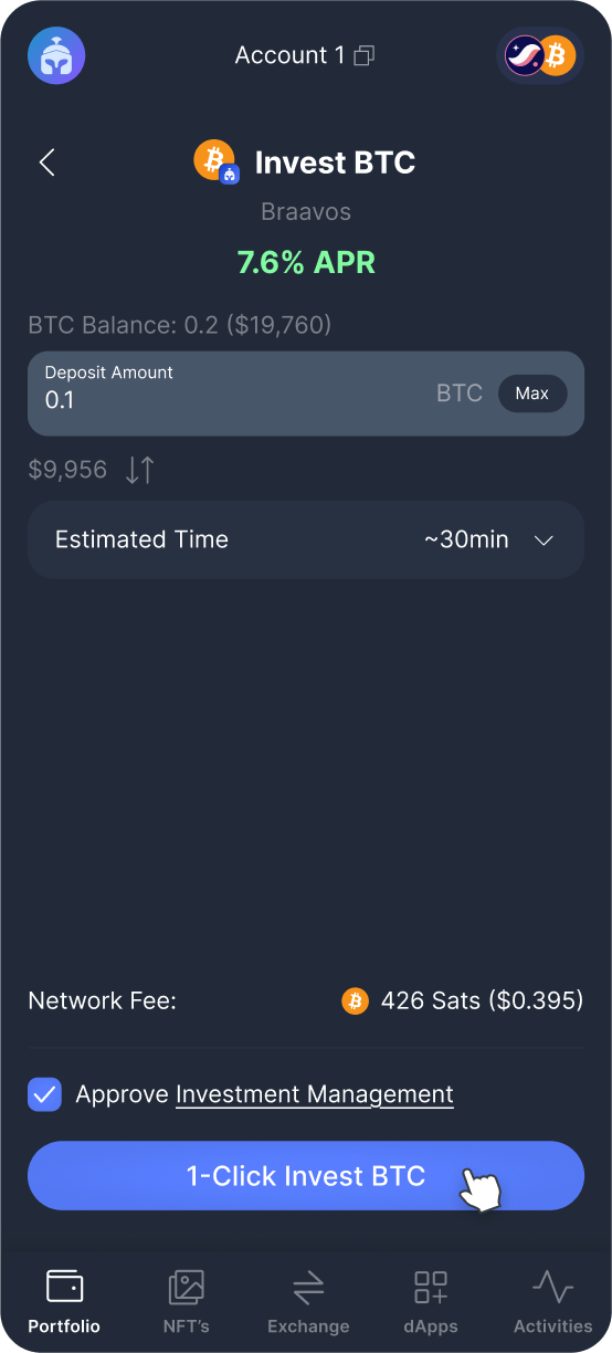 Deposit crypto