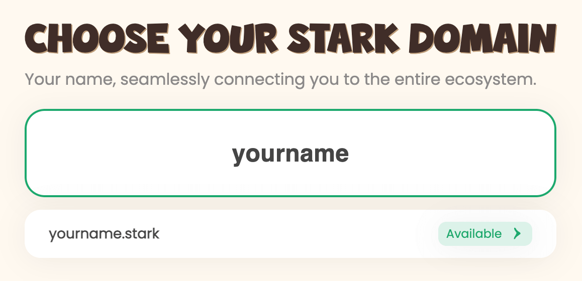 Starknet ID choose your stark domain