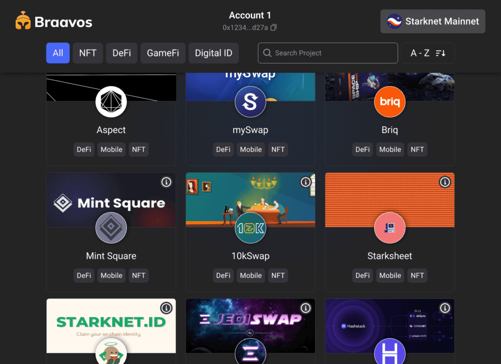 Braavos dApp Gallery - Starknet dApps