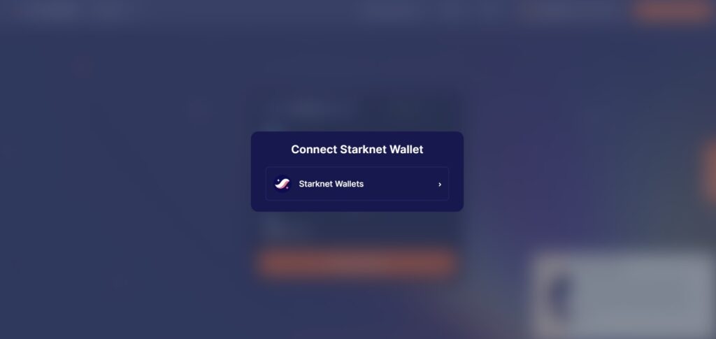 You'll need to connect your Starknet wallet to the Starknet bridge.