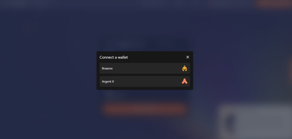 The Starknet wallet currently supports Braavos and Argent X.