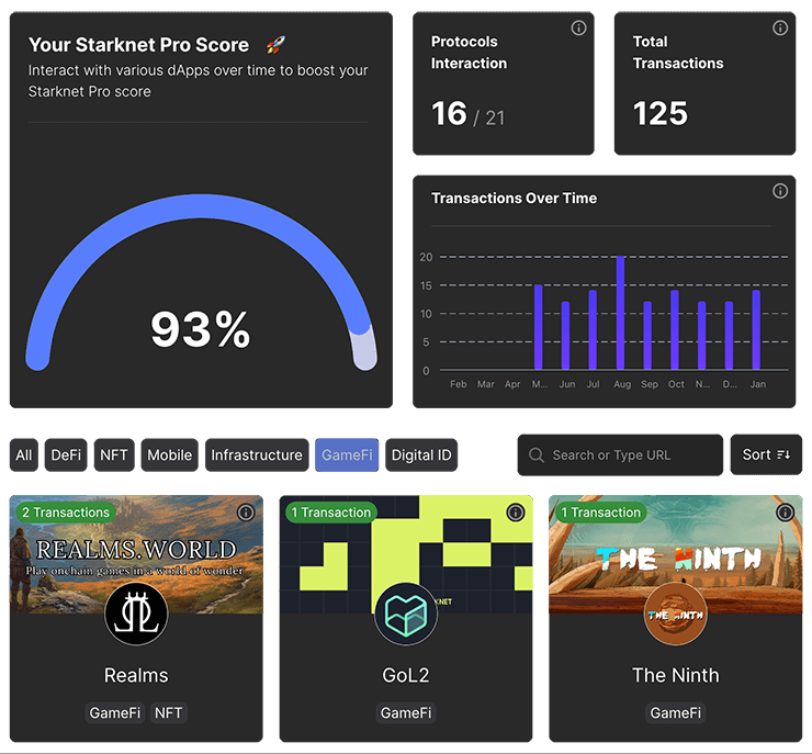 Best Games on Starknet - Starknet Pro Score - Braavos Wallet