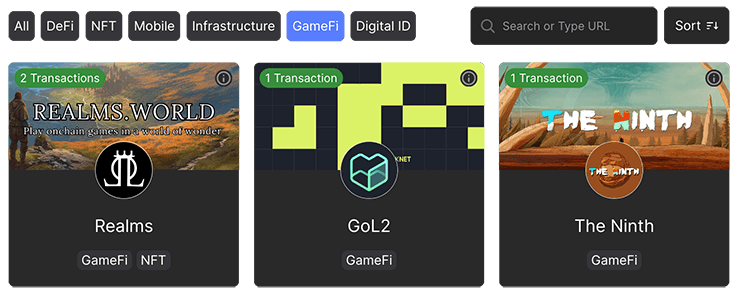 dApp Gallery GameFi Best Starknet Games - Braavos Wallet