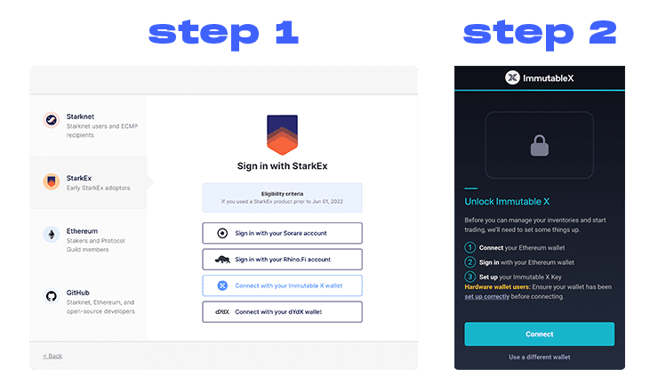 ImmutableX STRK Eligibility Step by Step