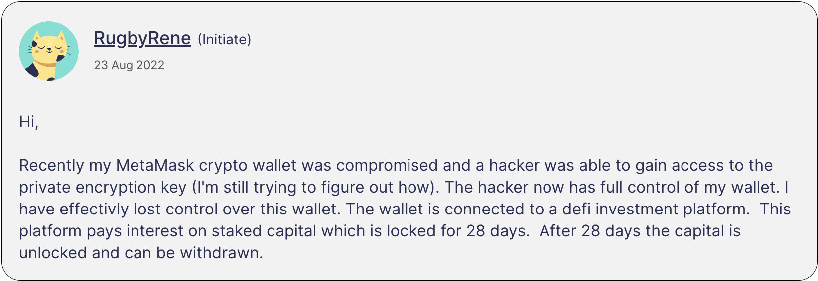 Frase inicial para hackear la billetera MetaMask