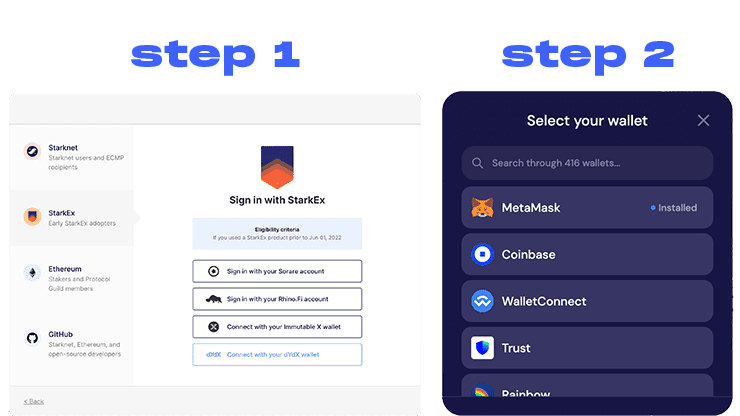 dYdX STRK Eligibility Step by Step