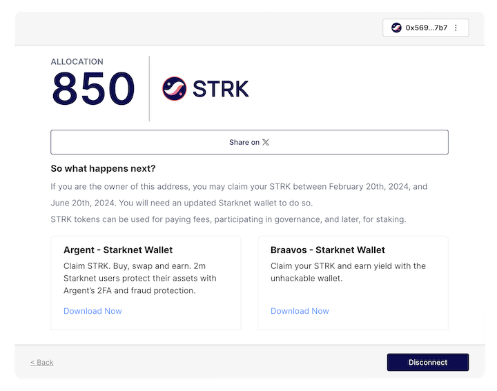 starknet airdrop checker step 4