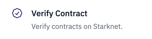 Starkscan Verify Contract