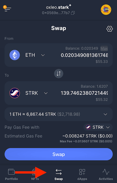 How to buy Starknet coin step 3